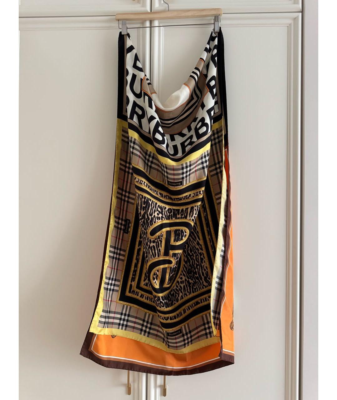 BURBERRY Мульти шелковый платок, фото 4