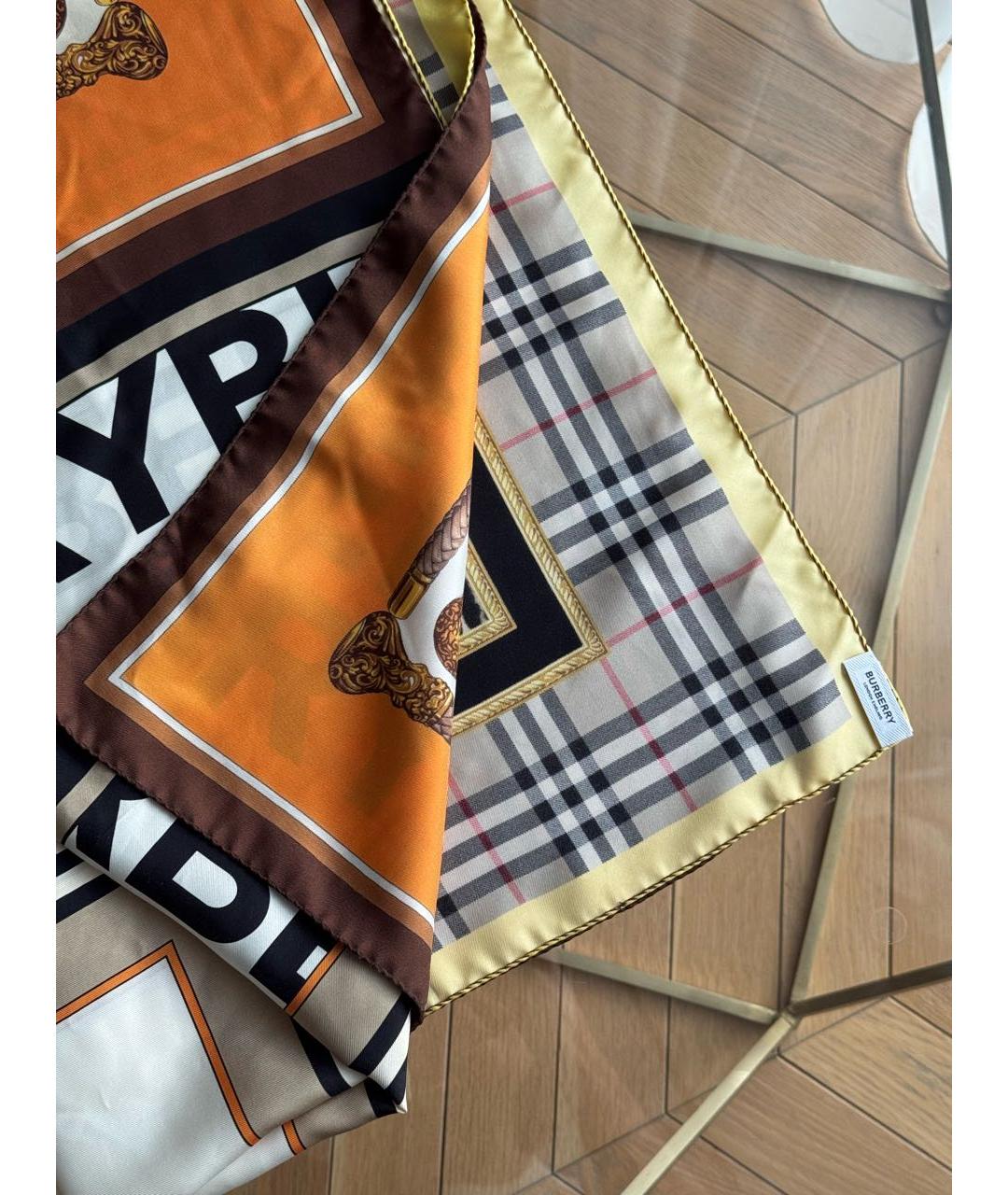 BURBERRY Мульти шелковый платок, фото 2