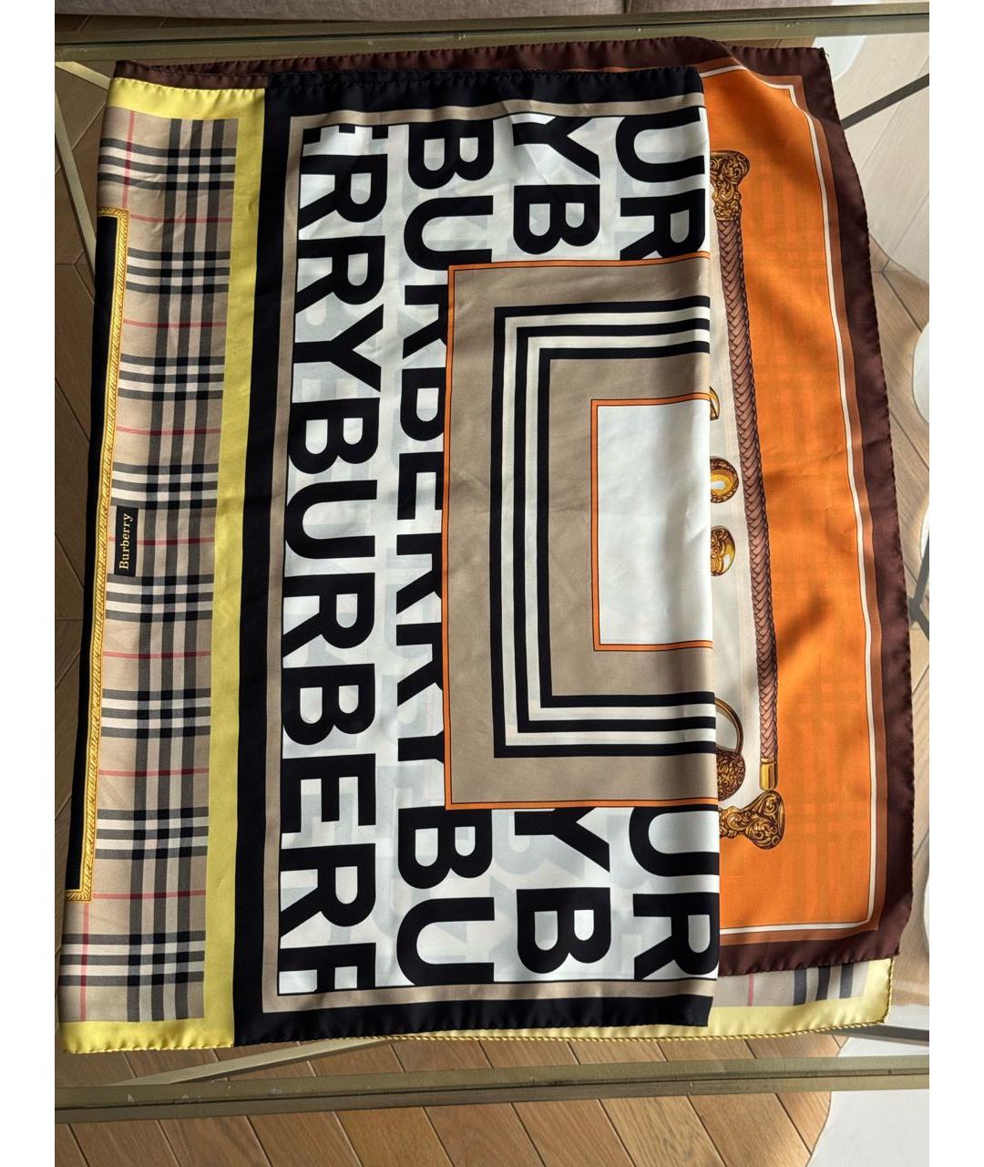 BURBERRY Мульти шелковый платок, фото 6