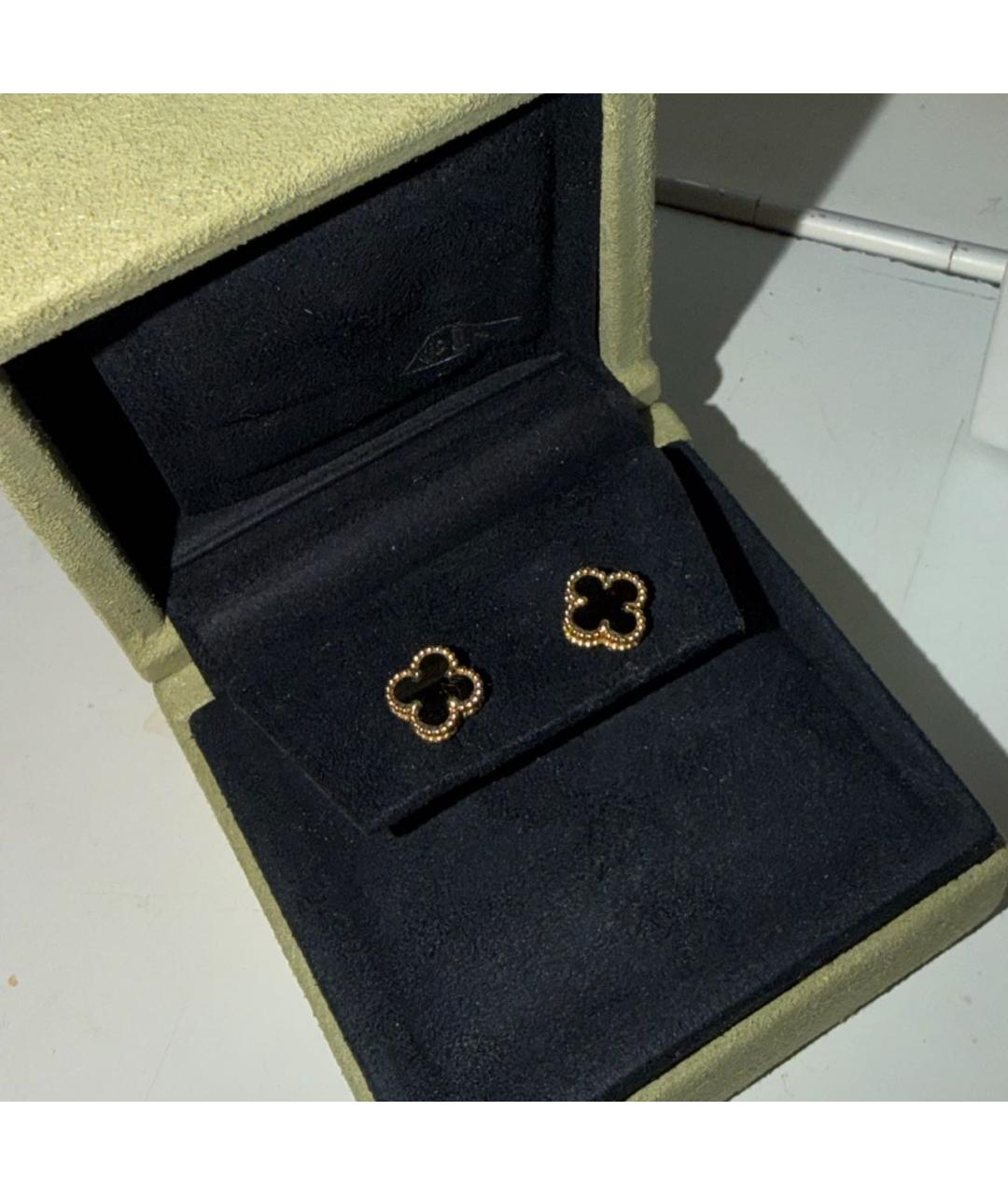 VAN CLEEF & ARPELS Черные серьги из желтого золота, фото 5