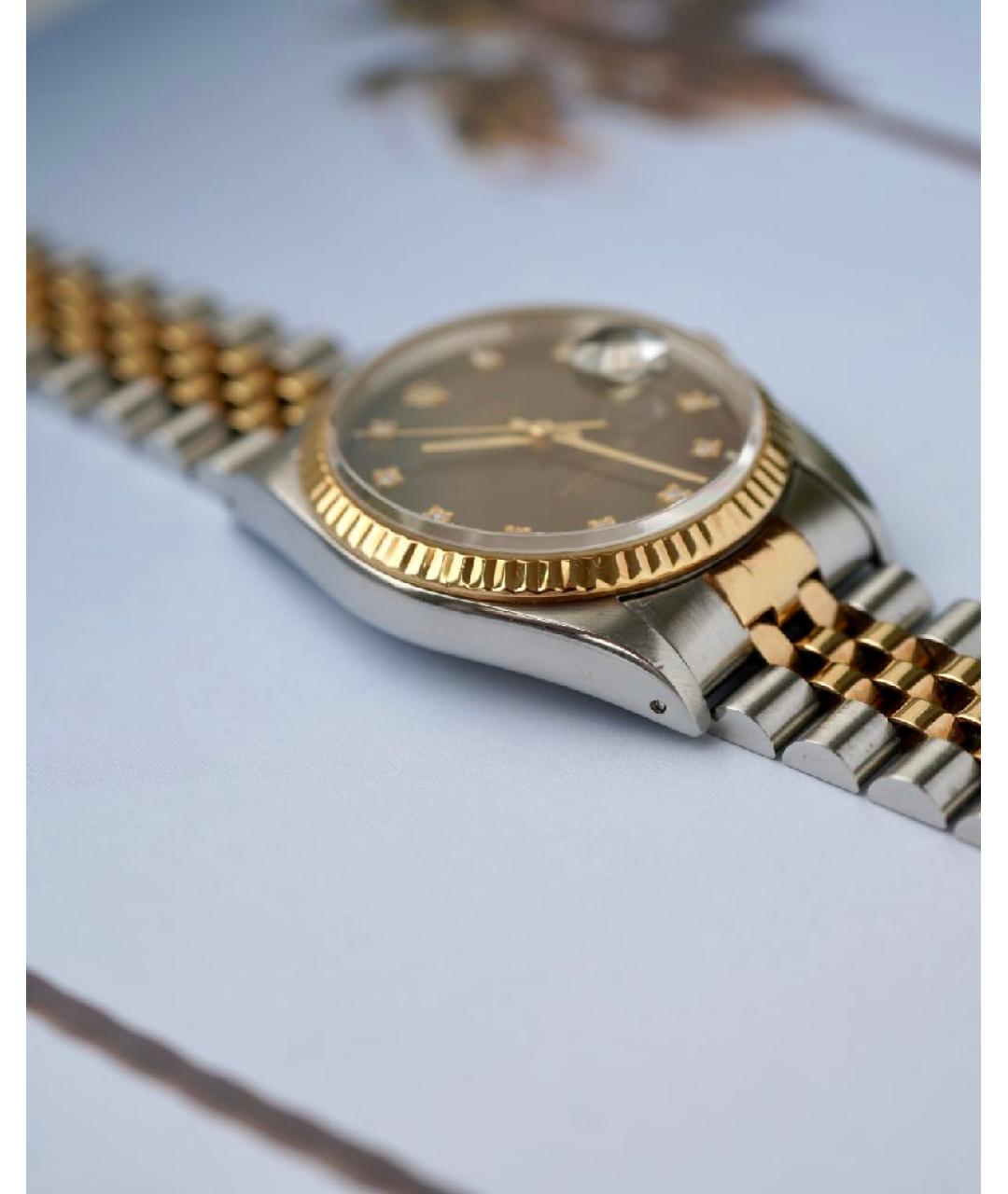 ROLEX Серебряные часы из желтого золота, фото 6