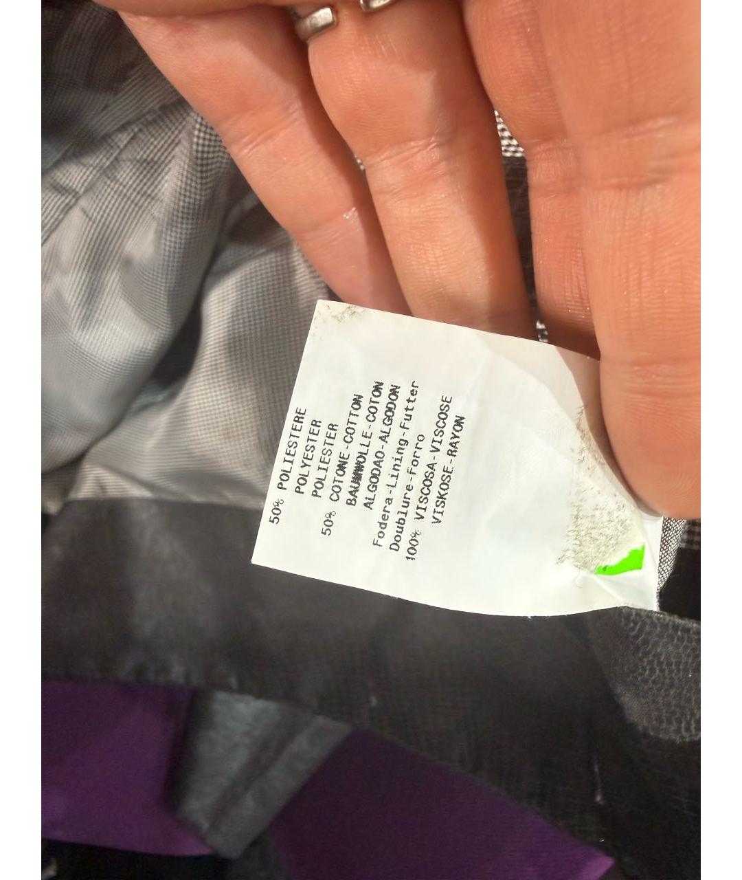 EMPORIO ARMANI Серый хлопковый пиджак, фото 5