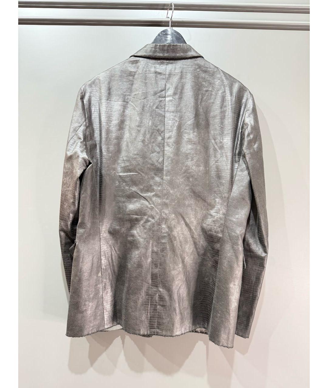 EMPORIO ARMANI Серый хлопковый пиджак, фото 2