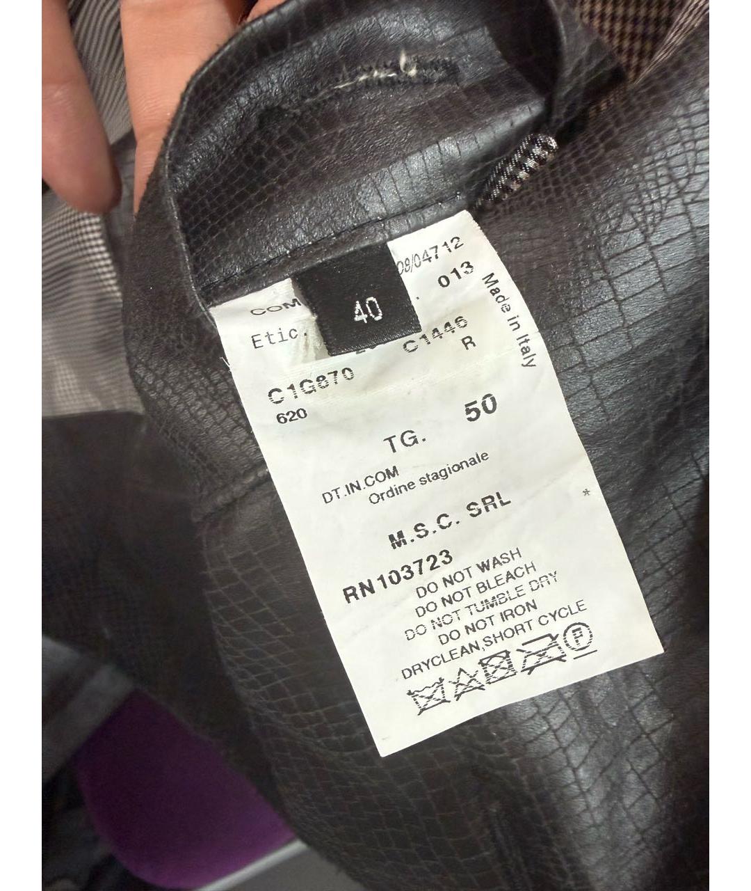 EMPORIO ARMANI Серый хлопковый пиджак, фото 4