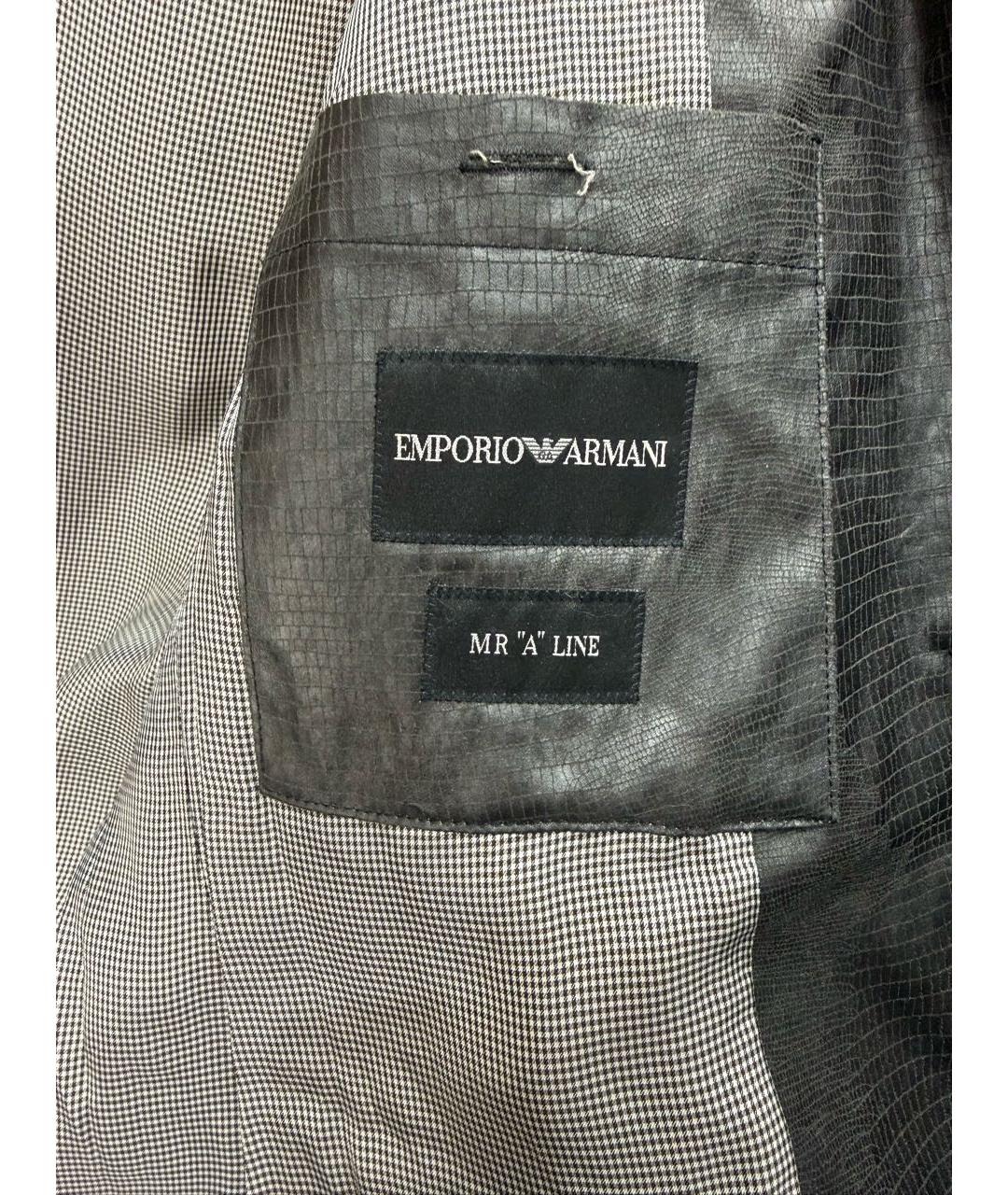 EMPORIO ARMANI Серый хлопковый пиджак, фото 3