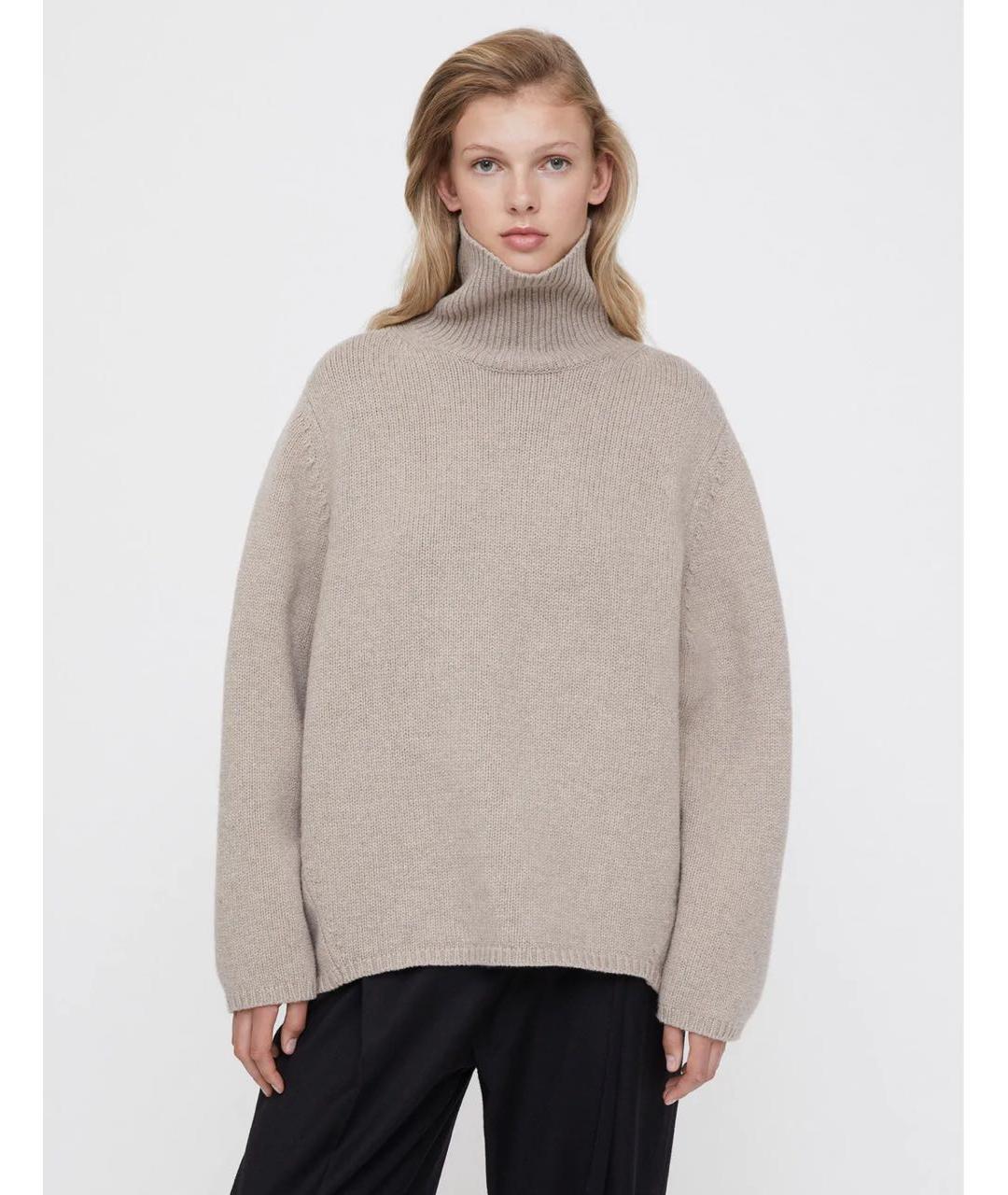 TOTEME Бежевый кашемировый джемпер / свитер, фото 5