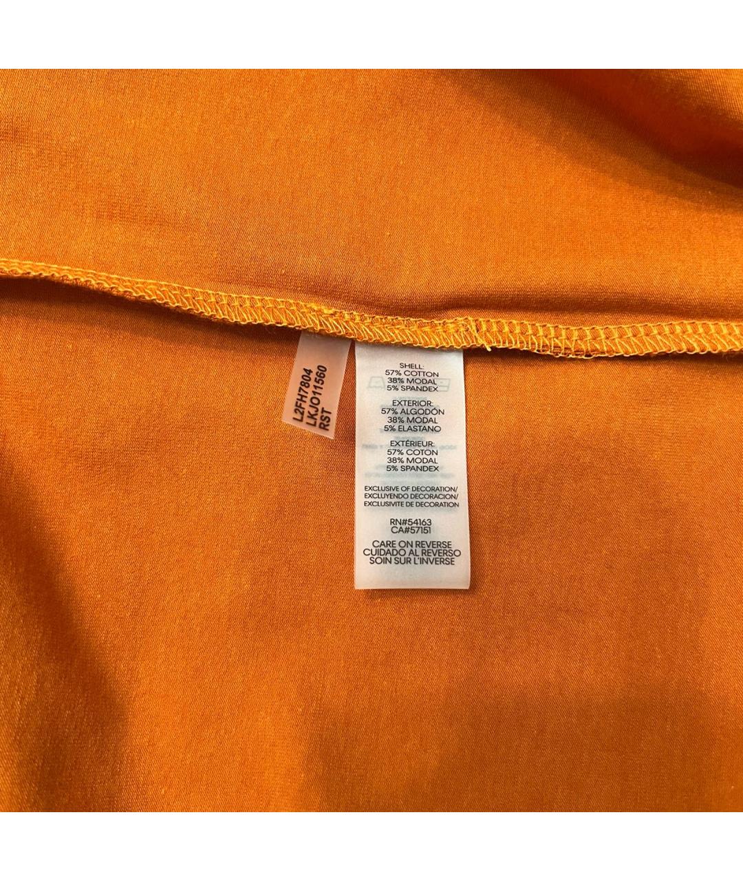 KARL LAGERFELD Оранжевая хлопко-эластановая майка, фото 5