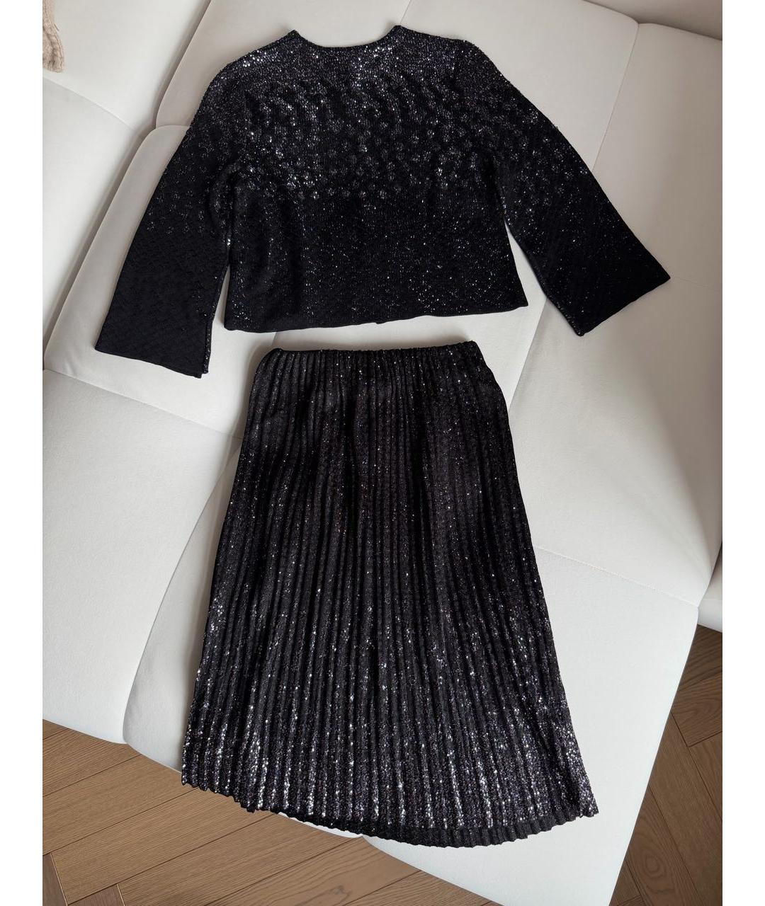 CHANEL Черный вискозный костюм с юбками, фото 3