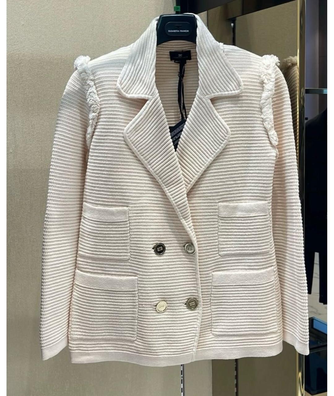 ELISABETTA FRANCHI Бежевый кардиган, фото 8
