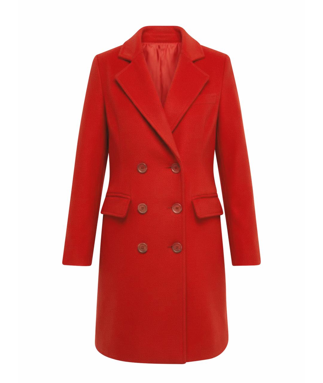 VICTORIA BECKHAM Оранжевое шерстяное пальто, фото 1