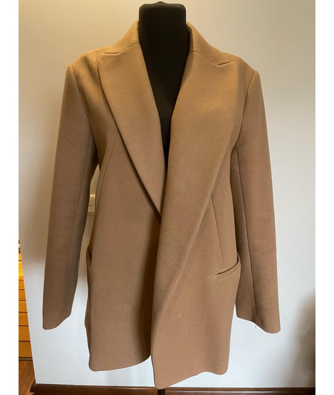 Tara Jarmon Бежевое кашемировое пальто, фото 4
