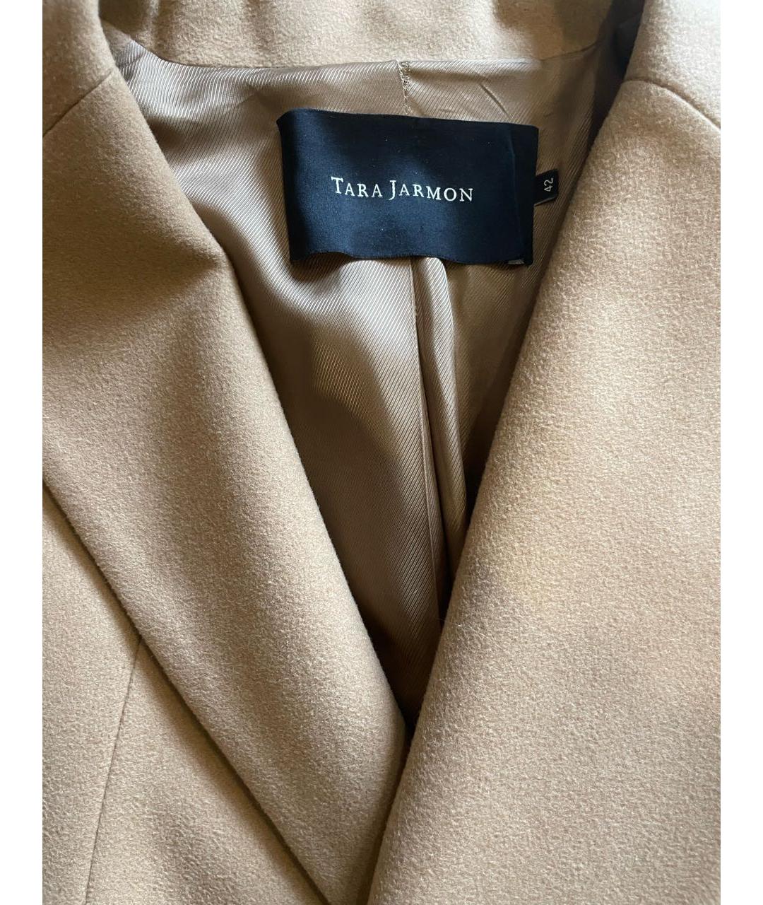 Tara Jarmon Бежевое кашемировое пальто, фото 3