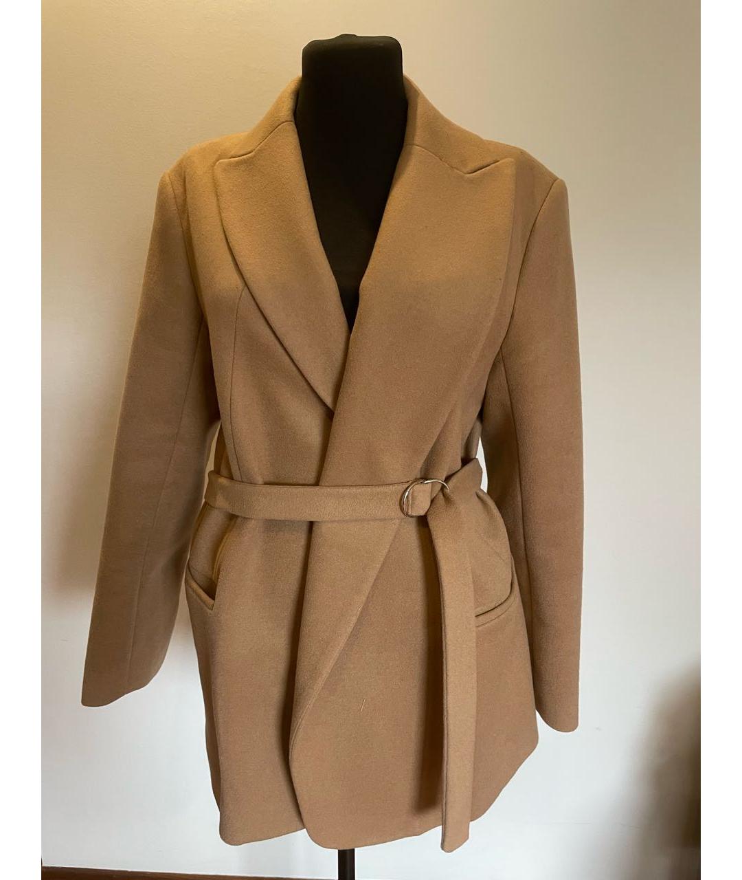 Tara Jarmon Бежевое кашемировое пальто, фото 5
