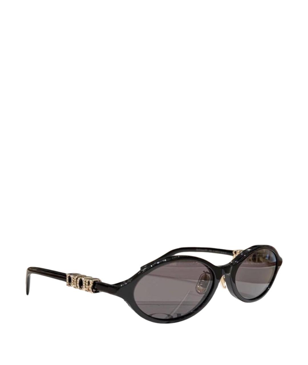 CHRISTIAN DIOR Черные пластиковые солнцезащитные очки, фото 1