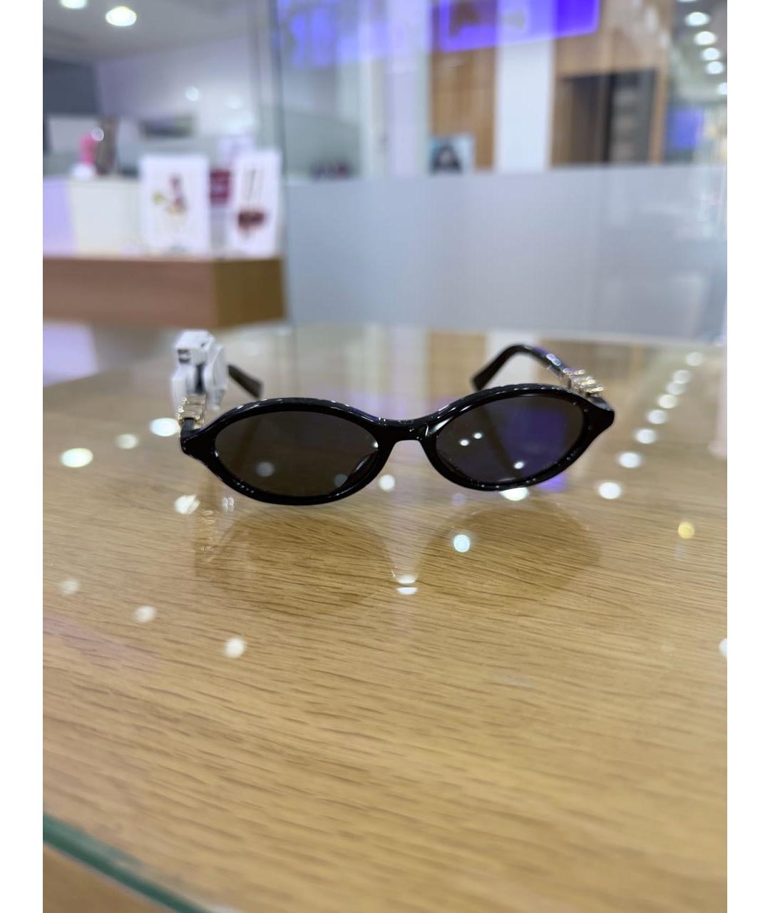 CHRISTIAN DIOR Черные пластиковые солнцезащитные очки, фото 2