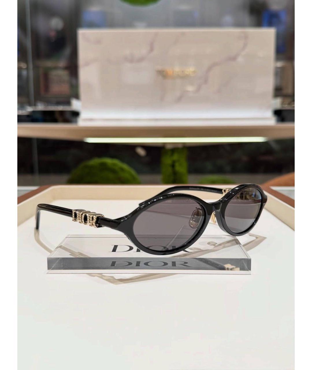 CHRISTIAN DIOR Черные пластиковые солнцезащитные очки, фото 5