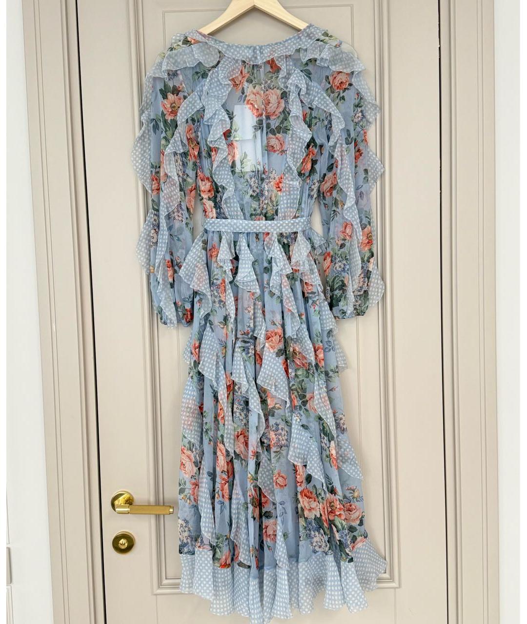 ZIMMERMANN Голубое шелковое платье, фото 2