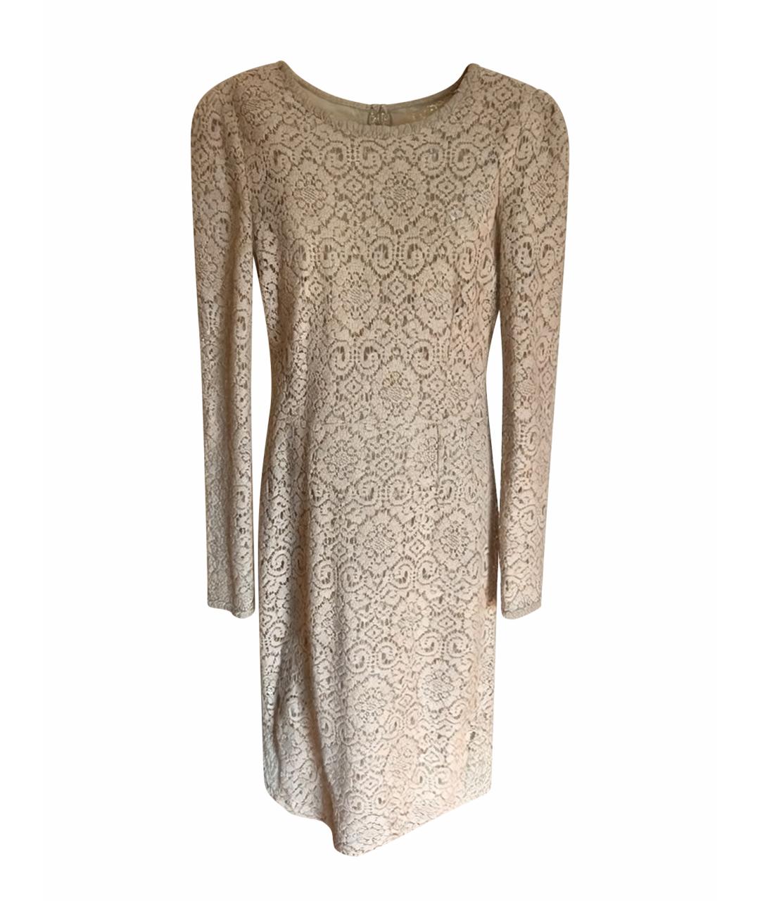 DOLCE&GABBANA Бежевое шерстяное вечернее платье, фото 1