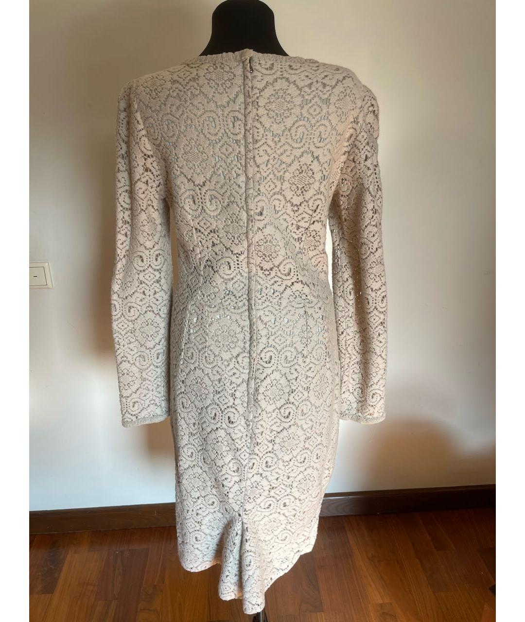 DOLCE&GABBANA Бежевое шерстяное вечернее платье, фото 2