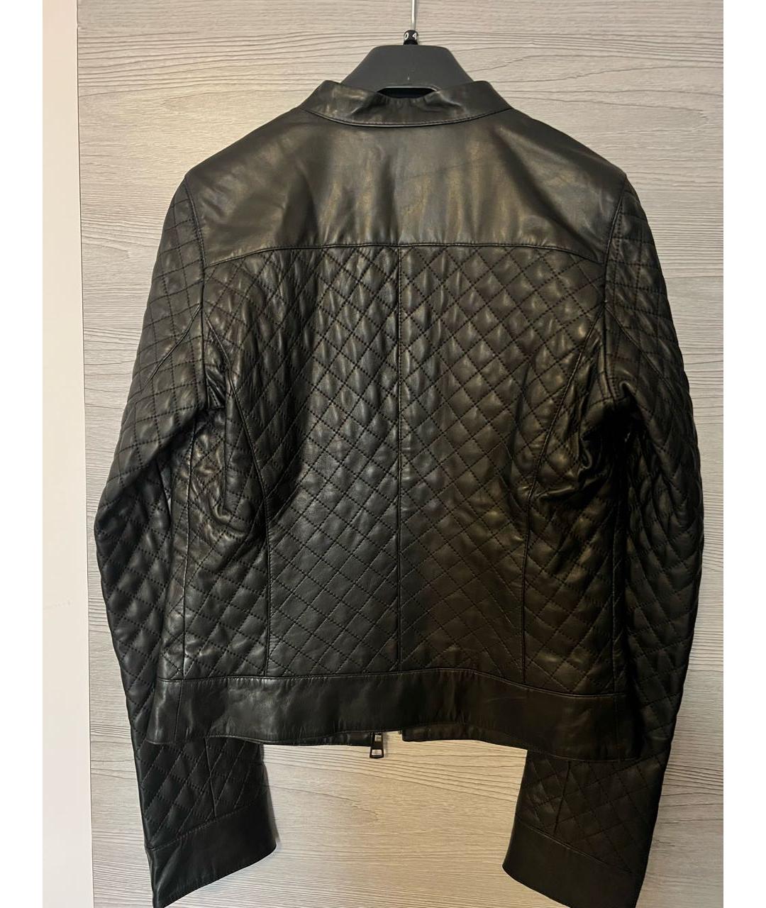 BURBERRY Черная кожаная куртка, фото 2