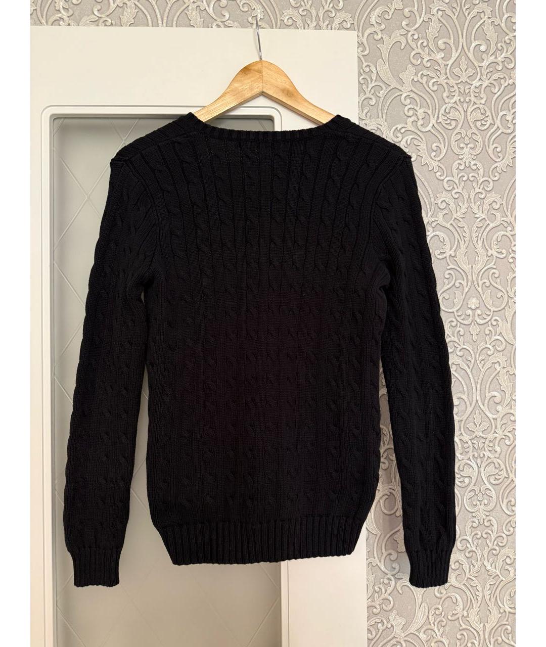 POLO RALPH LAUREN Черный хлопковый джемпер / свитер, фото 2