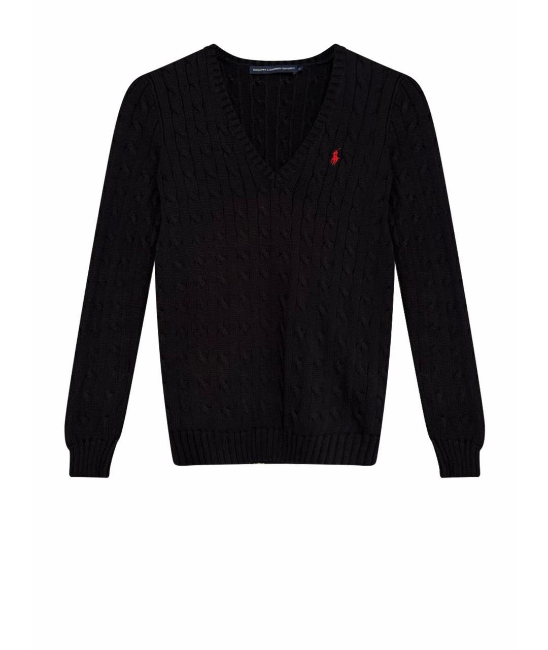 POLO RALPH LAUREN Черный хлопковый джемпер / свитер, фото 1