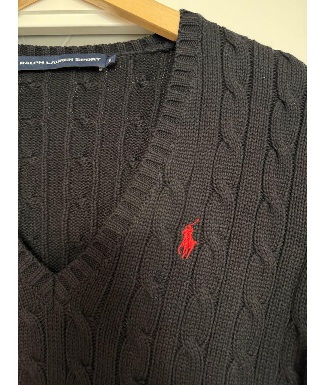 POLO RALPH LAUREN Черный хлопковый джемпер / свитер, фото 4