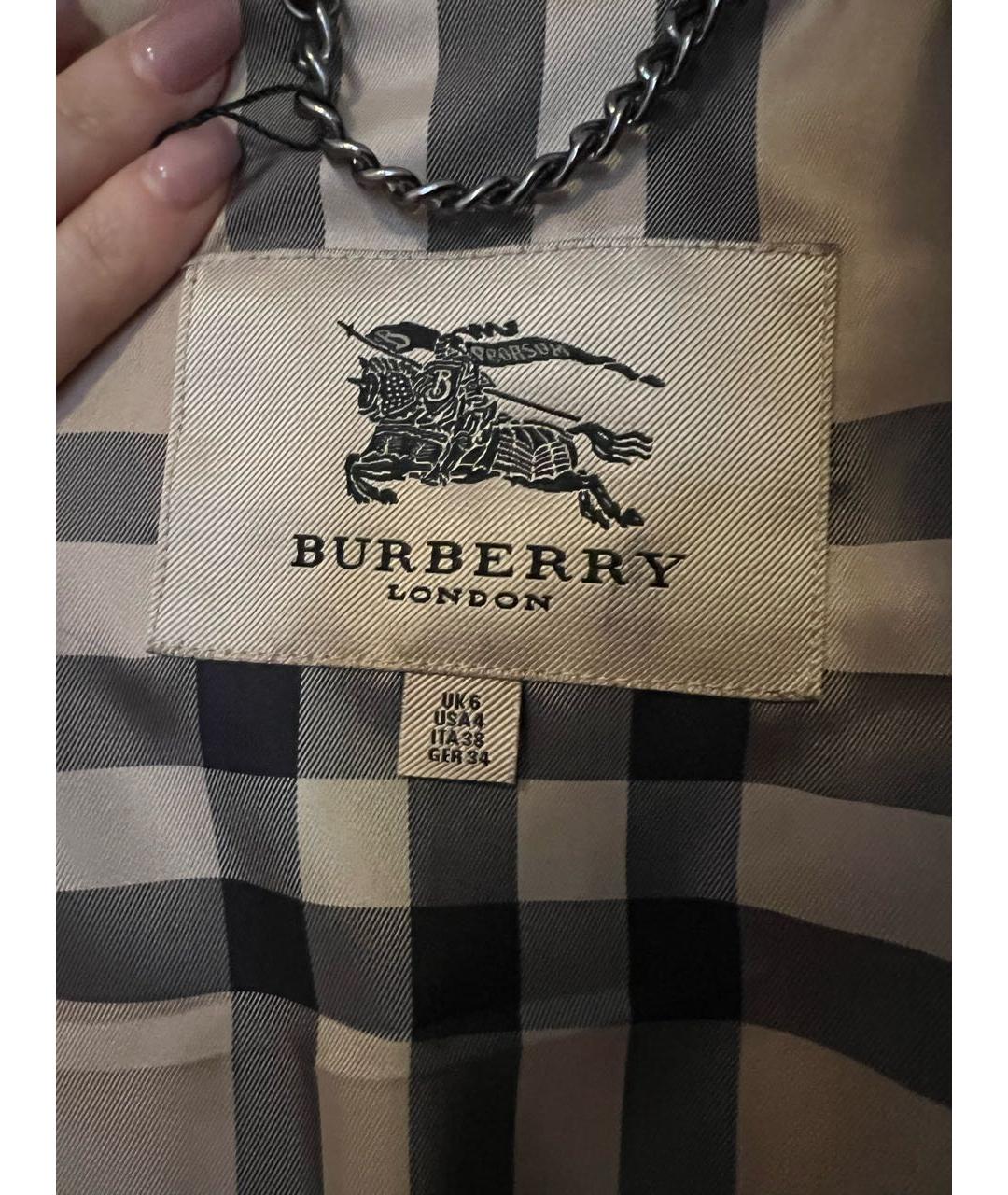 BURBERRY Коричневая кожаная куртка, фото 3