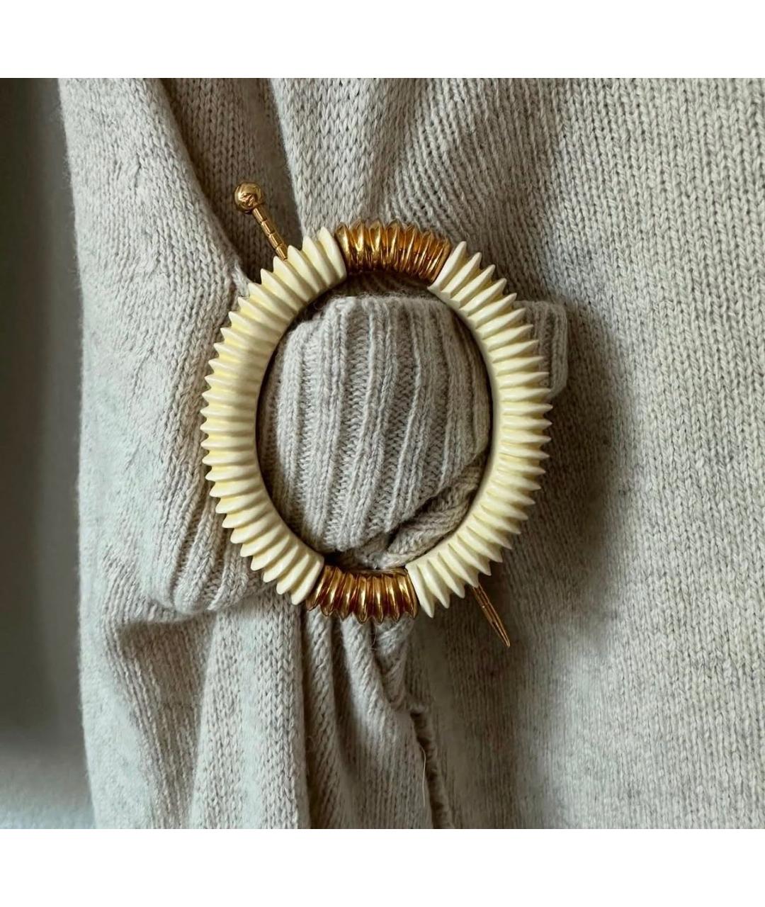 CELINE Золотая металлическая булавка / брошь, фото 6