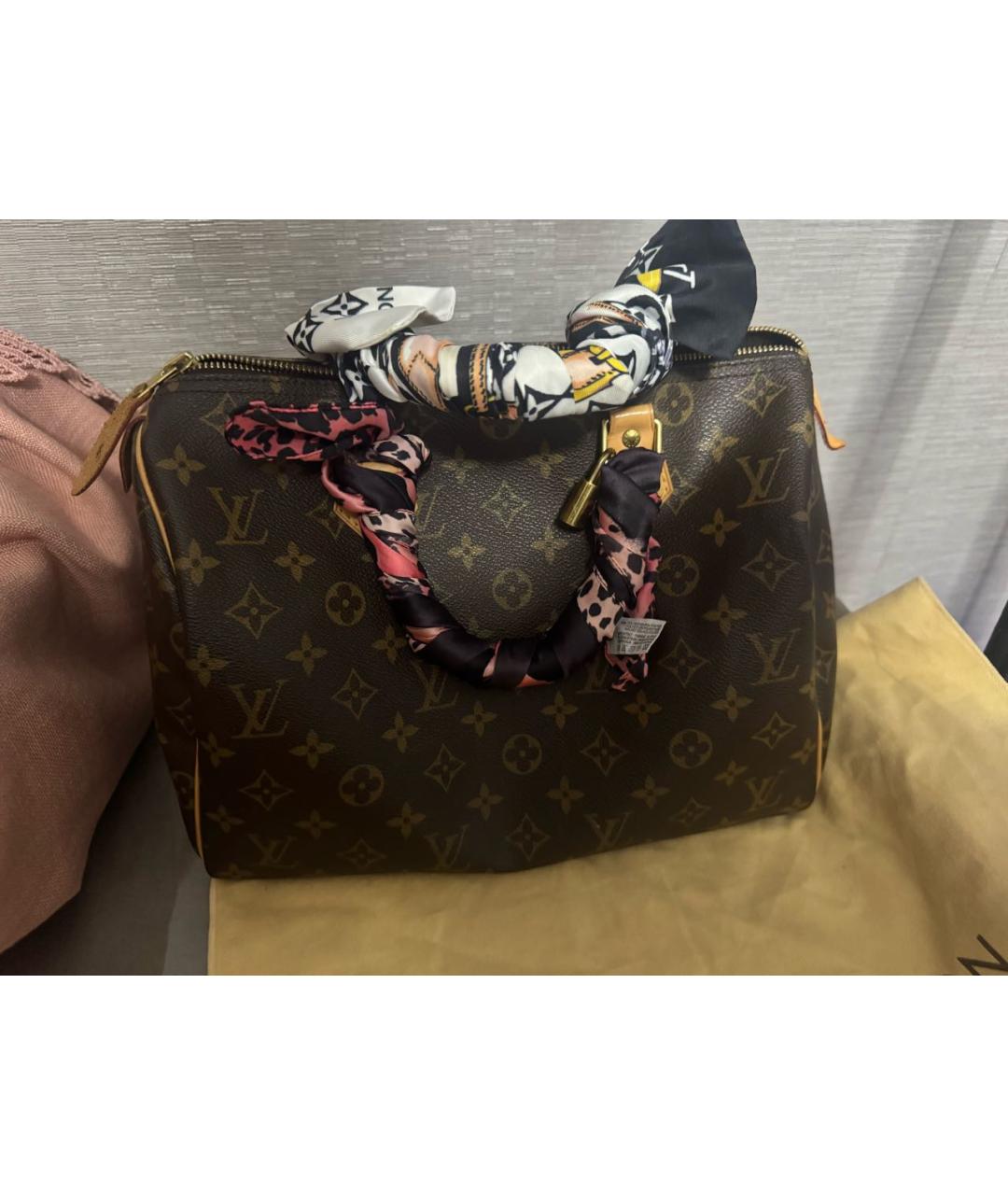 LOUIS VUITTON Коричневая сумка с короткими ручками, фото 9