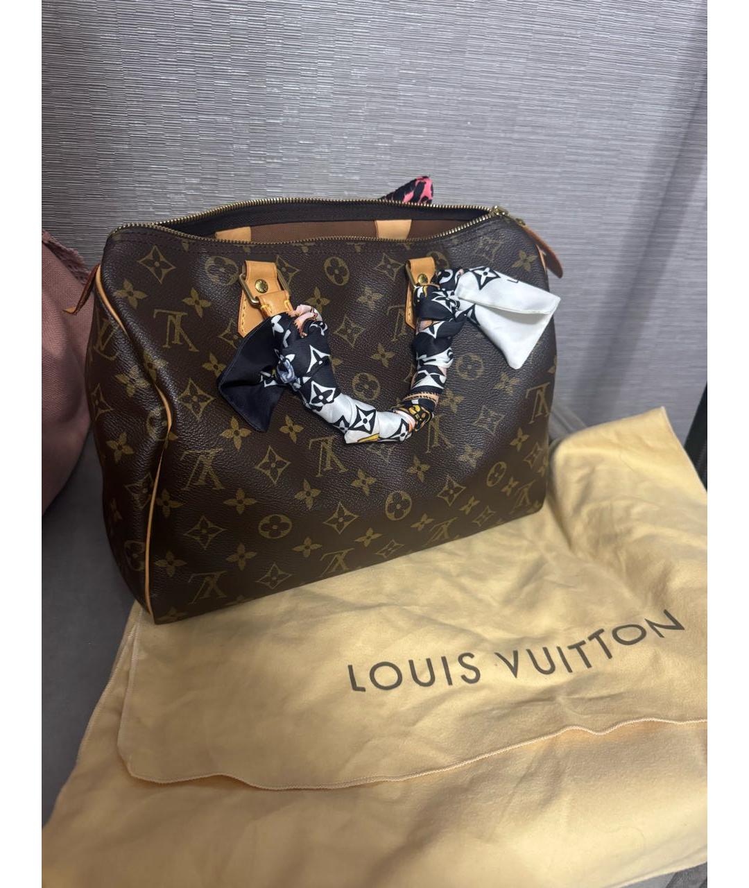 LOUIS VUITTON Коричневая сумка с короткими ручками, фото 2