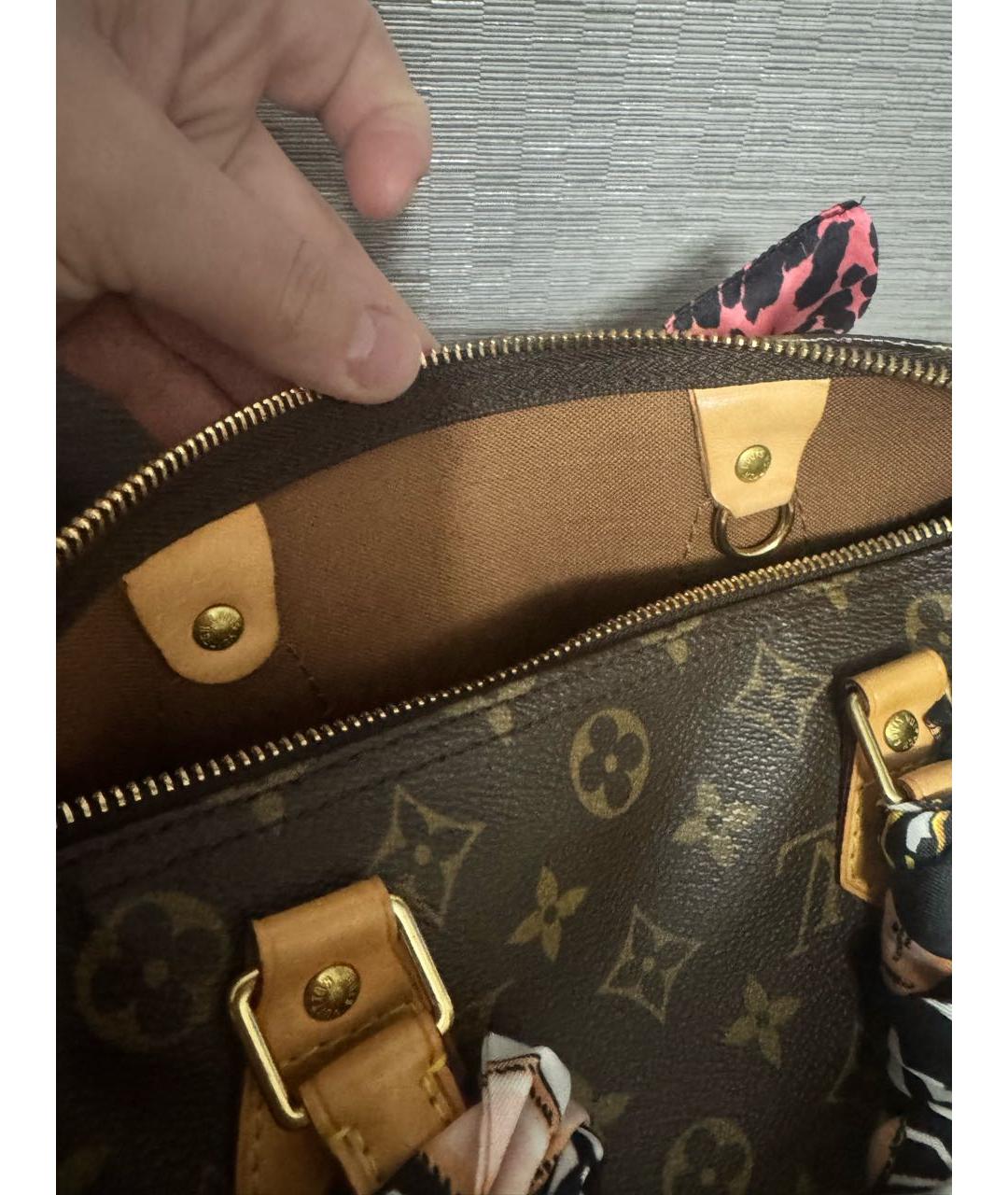 LOUIS VUITTON Коричневая сумка с короткими ручками, фото 4