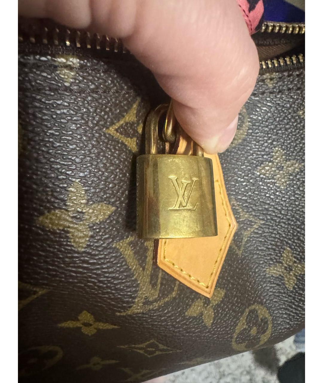 LOUIS VUITTON Коричневая сумка с короткими ручками, фото 6