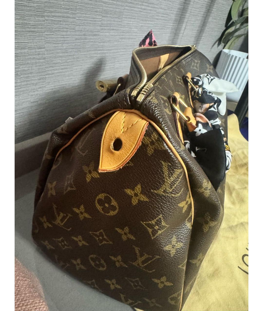 LOUIS VUITTON Коричневая сумка с короткими ручками, фото 3