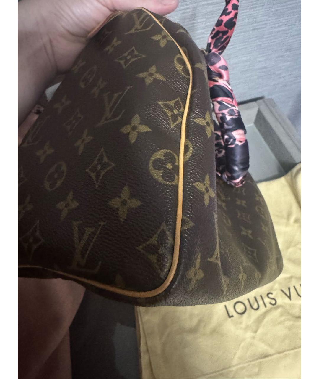 LOUIS VUITTON Коричневая сумка с короткими ручками, фото 5