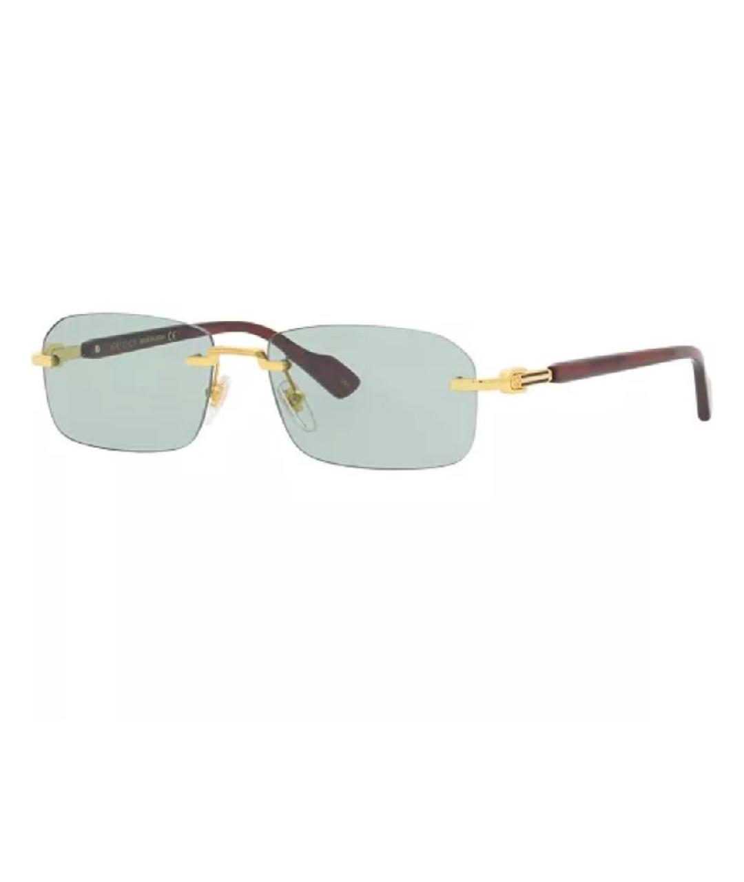 GUCCI Голубые металлические солнцезащитные очки, фото 4