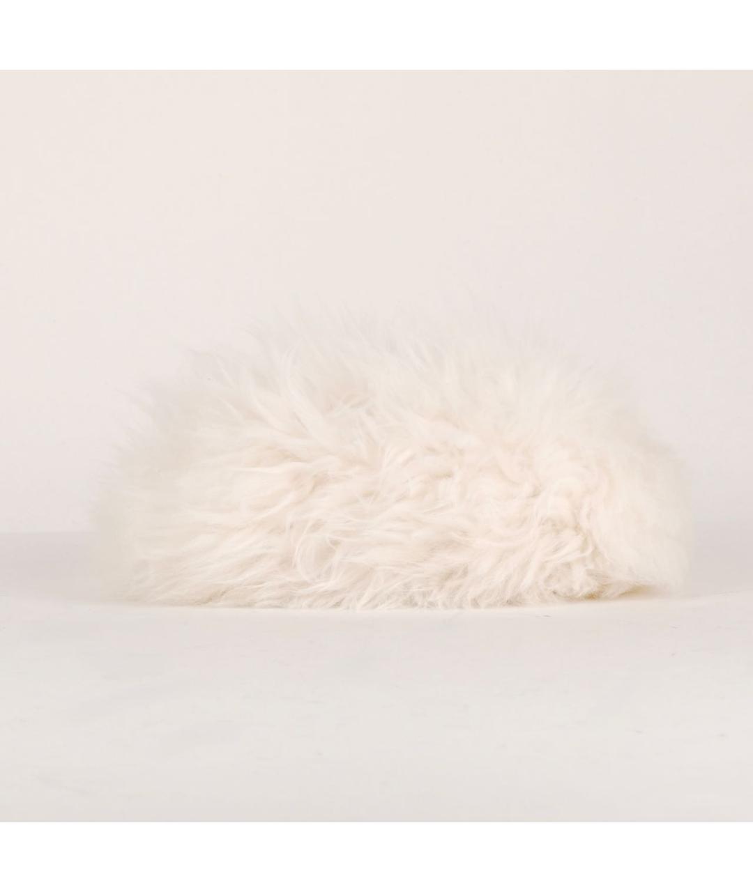 CHANEL Белая меховая сумка через плечо, фото 7