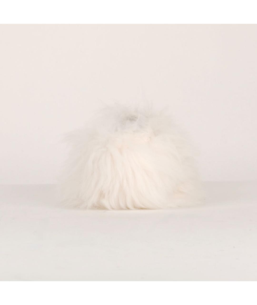 CHANEL Белая меховая сумка через плечо, фото 5