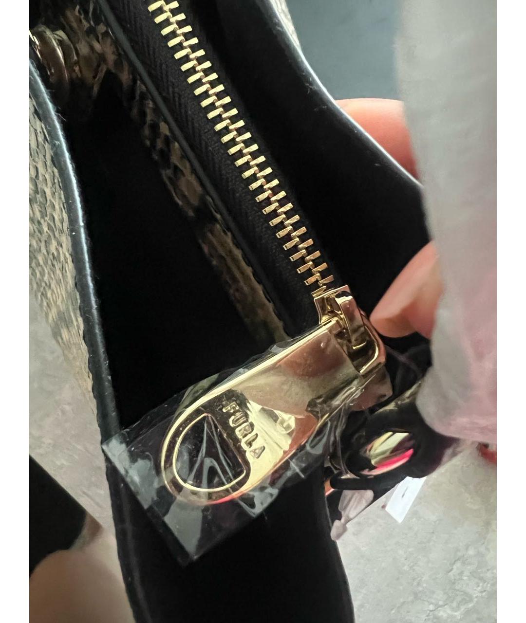 FURLA Коричневая кожаная сумка тоут, фото 6