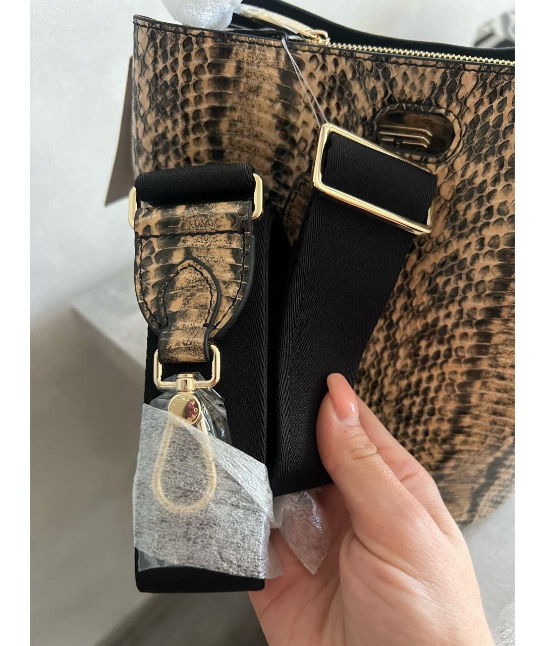 FURLA Коричневая кожаная сумка тоут, фото 4