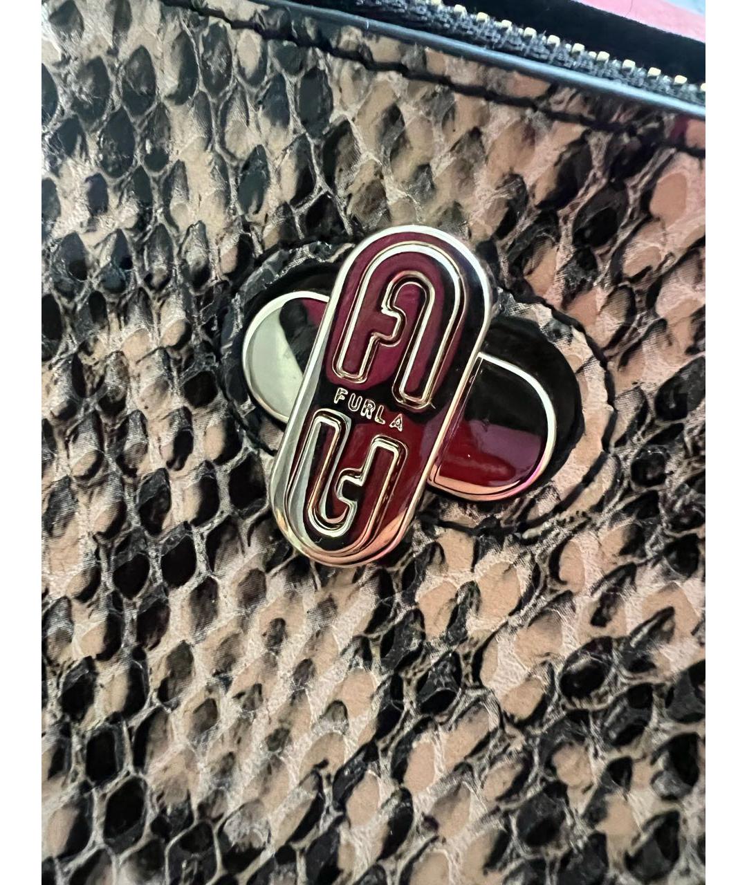 FURLA Коричневая кожаная сумка тоут, фото 7