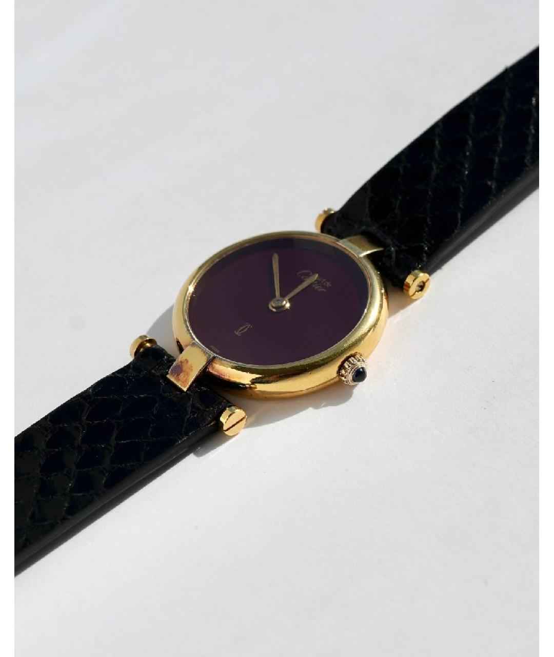 CARTIER Золотые позолоченные часы, фото 7