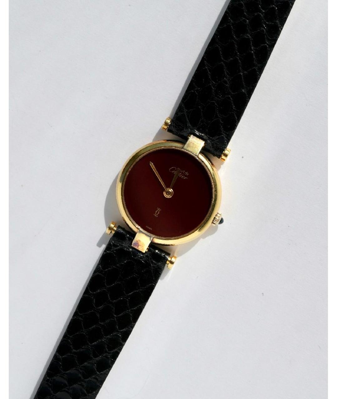 CARTIER Золотые позолоченные часы, фото 9