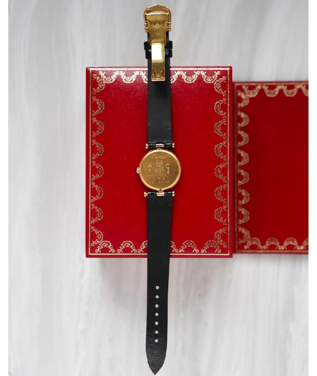 CARTIER Золотые позолоченные часы, фото 6