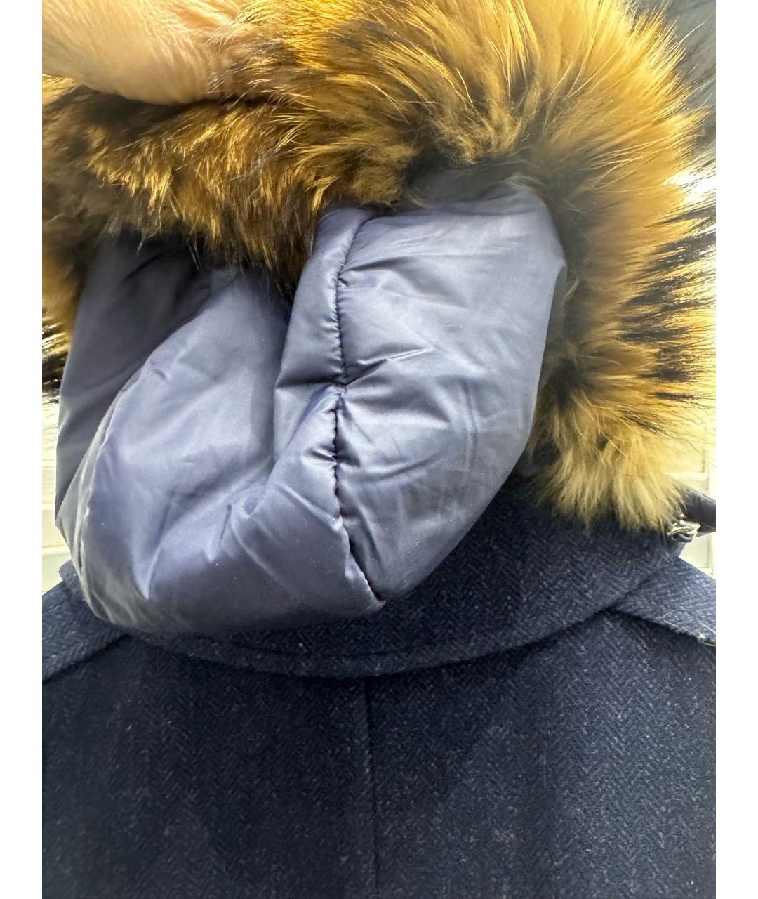 P.A.R.O.S.H. Темно-синее шерстяное пальто, фото 4