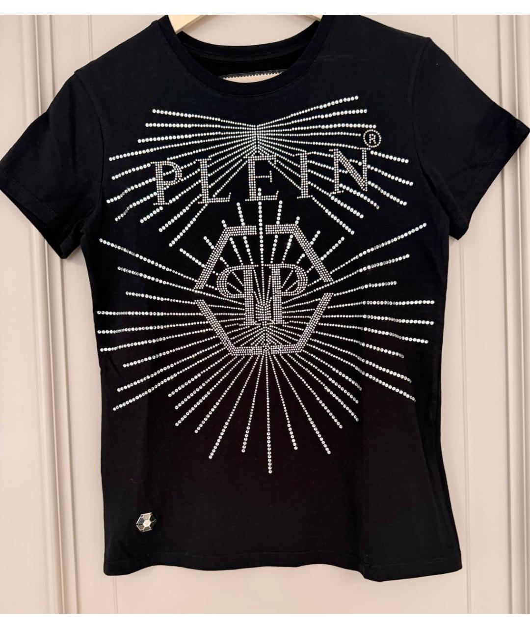 PHILIPP PLEIN Черная хлопковая футболка, фото 2