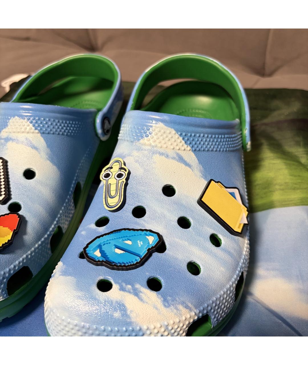 CROCS Голубые шлепанцы, фото 5