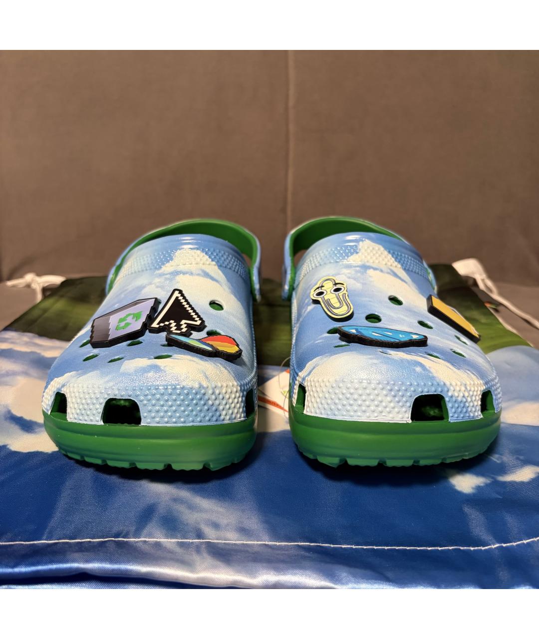 CROCS Голубые шлепанцы, фото 3