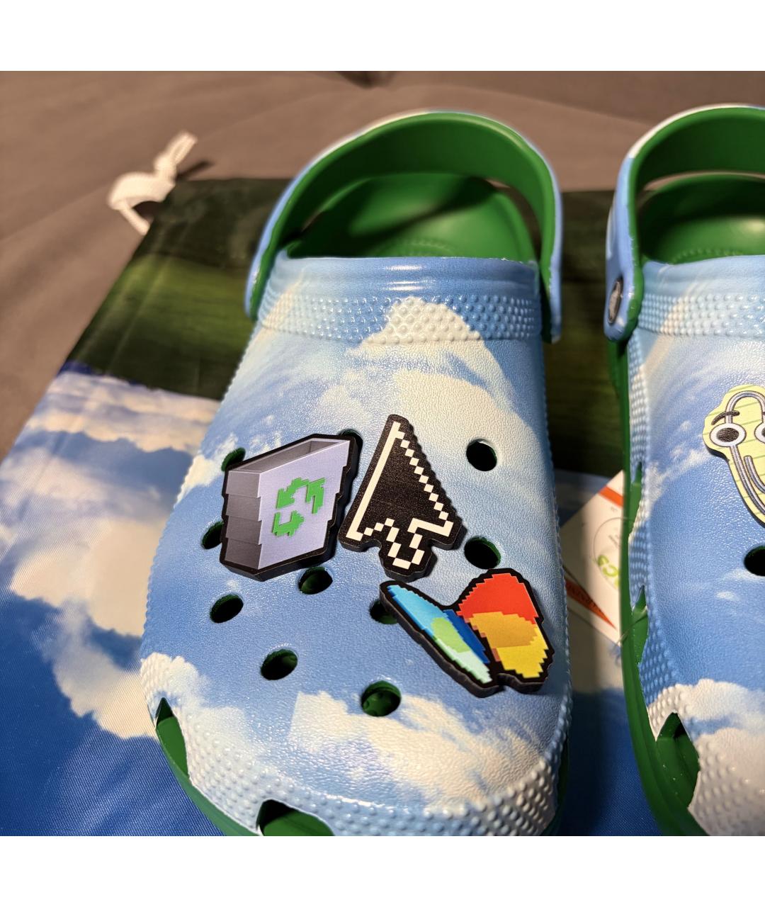 CROCS Голубые шлепанцы, фото 4