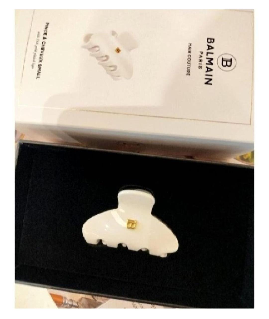 BALMAIN Белая заколка, фото 2